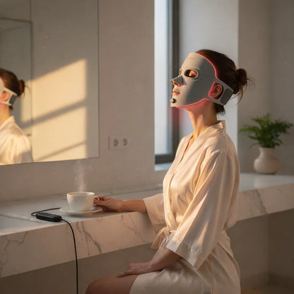 Masque Luminothérapie LED Visage – Soin Anti-Imperfections
