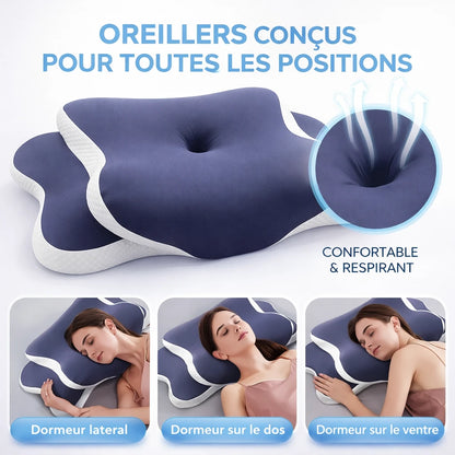 Oreiller Cervical Ergonomique à Mémoire de Forme
