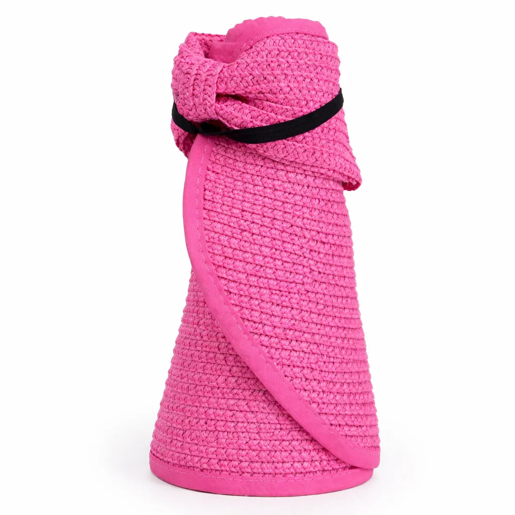 Pratique Nomade – Visière chapeau paille femme pliable