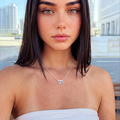 Collier Femme Personnalisé Entrelacés | Collier femme à prénoms gravés en acier inoxydable