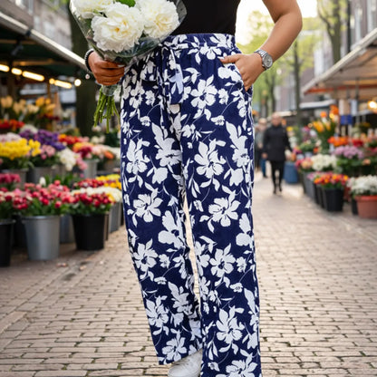 Élise Pantalon fluide été femme – Coupe large élégante