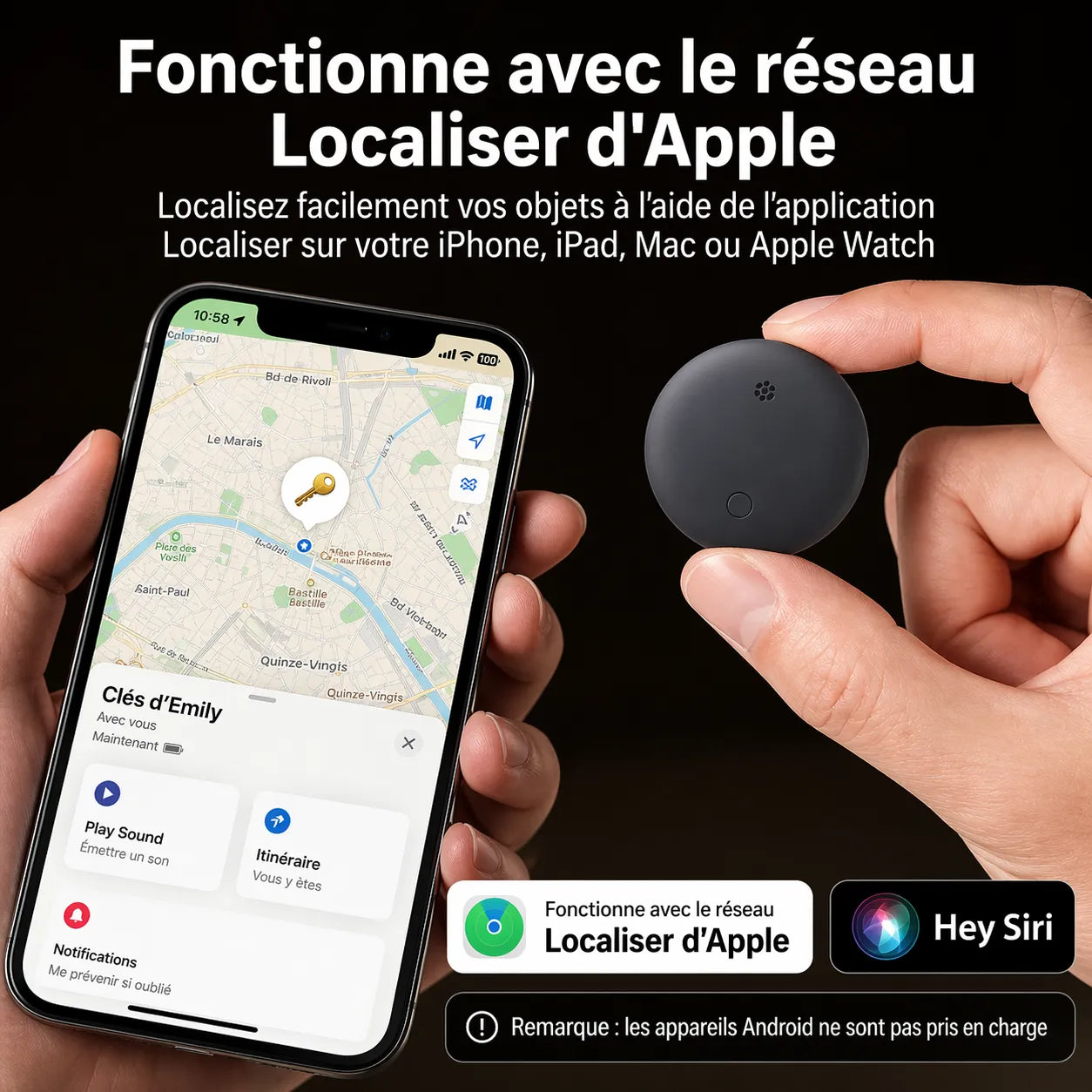 SuiviTrack Pro - Traceur GPS Sans Abonnement, Compatible Android & iOS