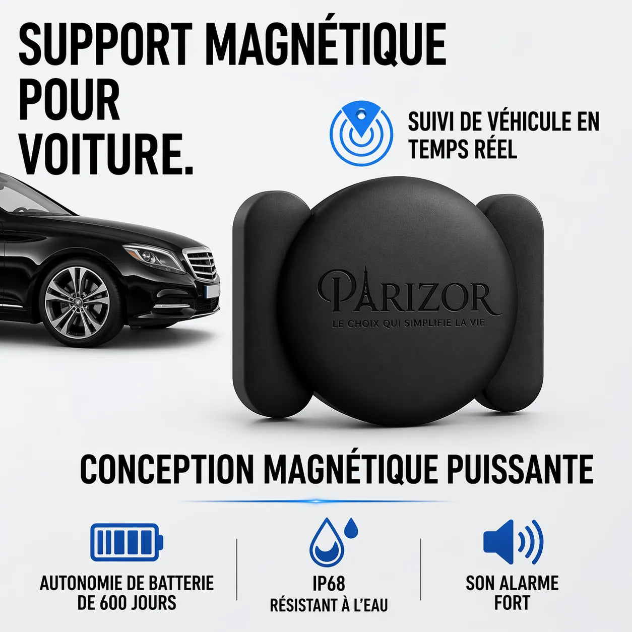 SuiviTrack Pro - Traceur GPS Sans Abonnement, Compatible Android & iOS