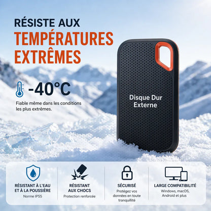 NovaDrive Pro- Disques Durs Externes SSD Stockage Compact et Ultra Rapide