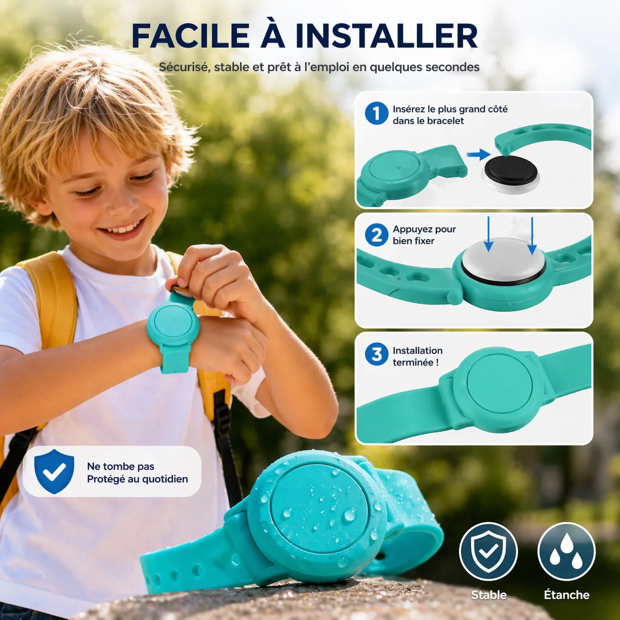 Traceur GPS enfant sans abonnement - Étanche IP68