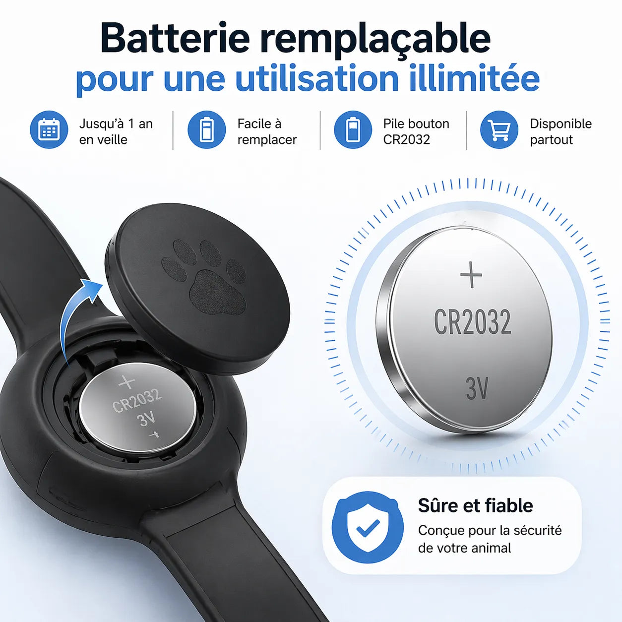 GPS chat sans abonnement – Collier Réglable Étanche, Sans Abonnement
