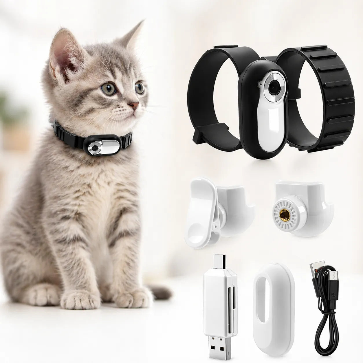 Collier pour chat PetView | Collier chat & chien Full HD 1080p