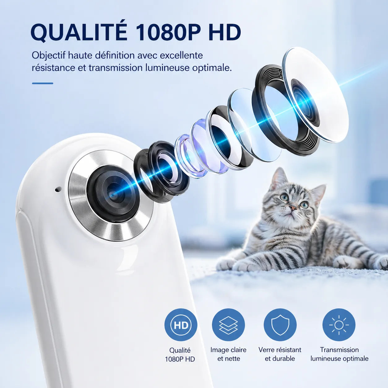 Collier pour chat PetView | Collier chat & chien Full HD 1080p