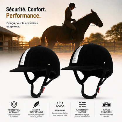 Équix™ | Casque équitation élégant réglable – bombe équitation légère adulte unisexe