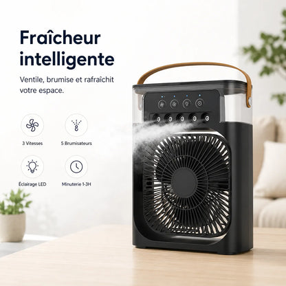 FrostMist | Ventilateur Brumisateur Refroidisseur d'Air Climatiseur Mobile USB
