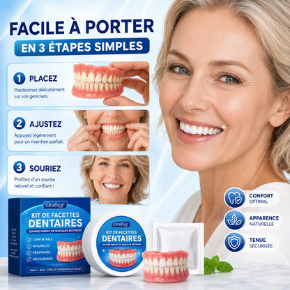 DenturaSmile | Prothese Dentaire Amovible Complète – Dentier en Silicone Aspect Naturel