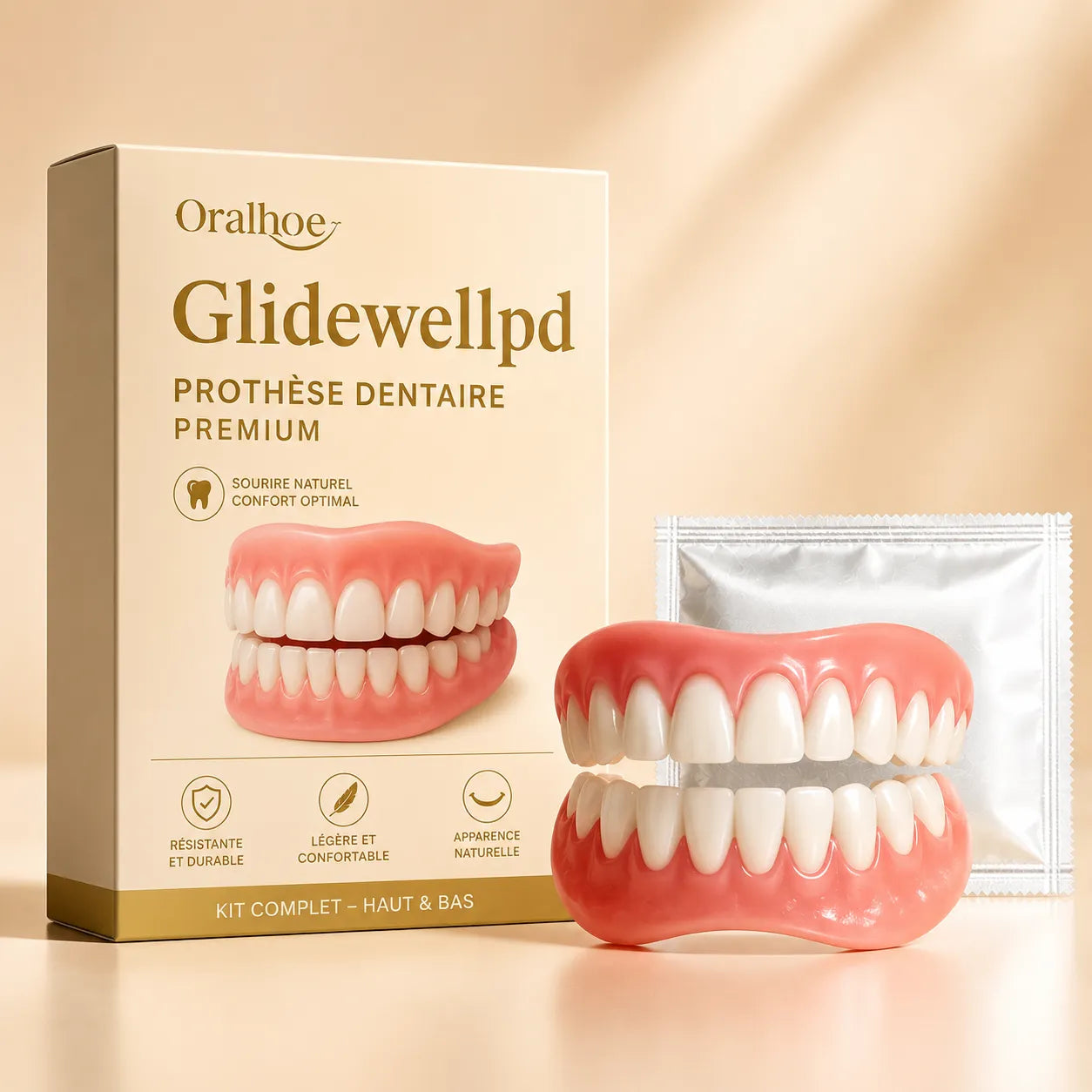 SmileForm | Prothese Dentaire Amovible Complète – Dentier en Silicone Haut et Bas