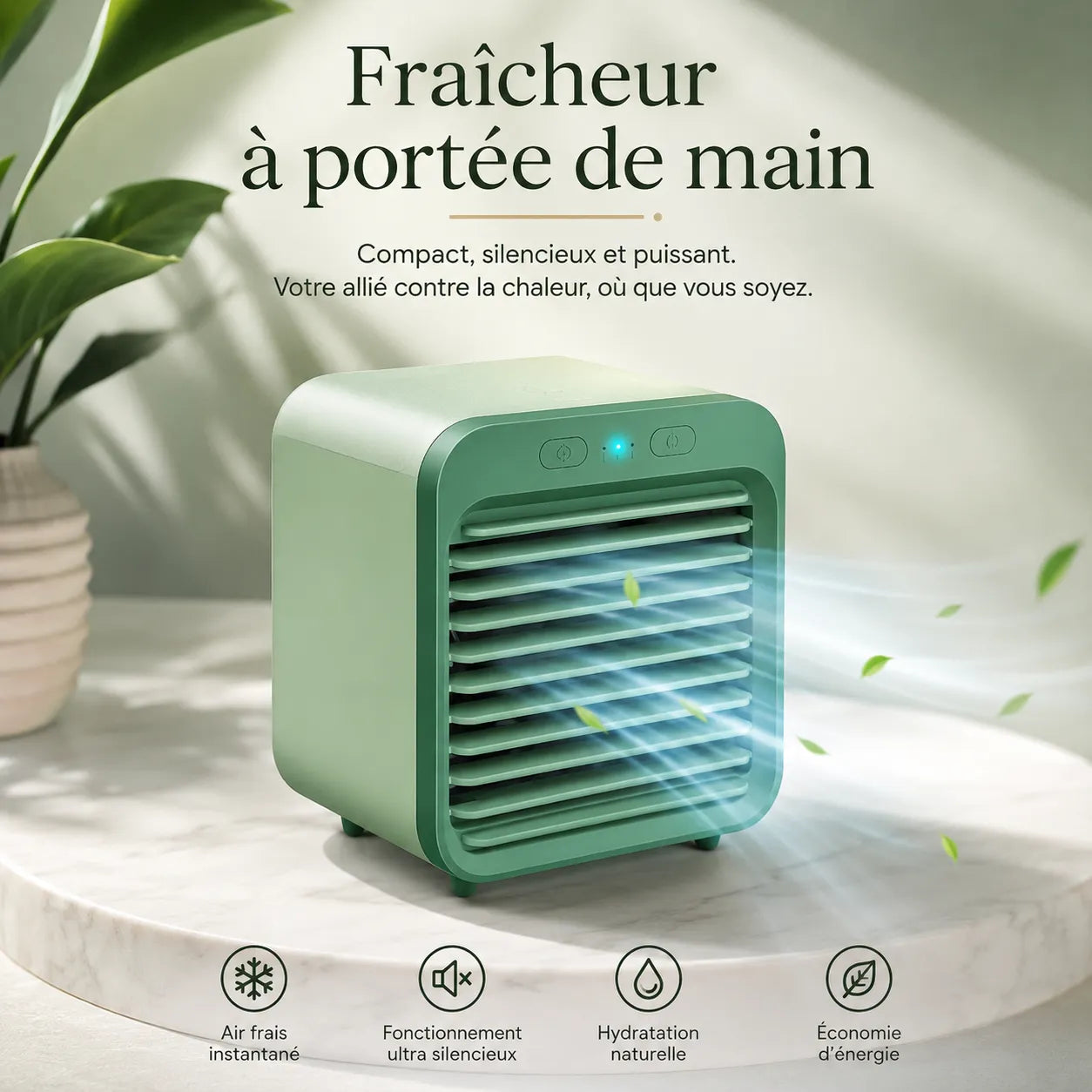 FrostMini | Ventilateur Brumisateur Refroidisseur d’Air Portable USB