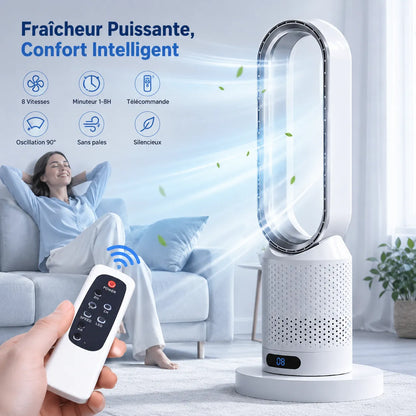 ArcticFlow | Ventilateur Brumisateur Refroidisseur d'Air Climatiseur Mobile Sans Pales