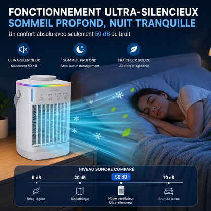 FrostAir | Ventilateur Brumisateur Refroidisseur d'Air Climatiseur Mobile USB