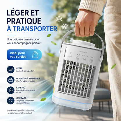 FrostAir | Ventilateur Brumisateur Refroidisseur d'Air Climatiseur Mobile USB