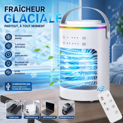 FrostAir | Ventilateur Brumisateur Refroidisseur d'Air Climatiseur Mobile USB