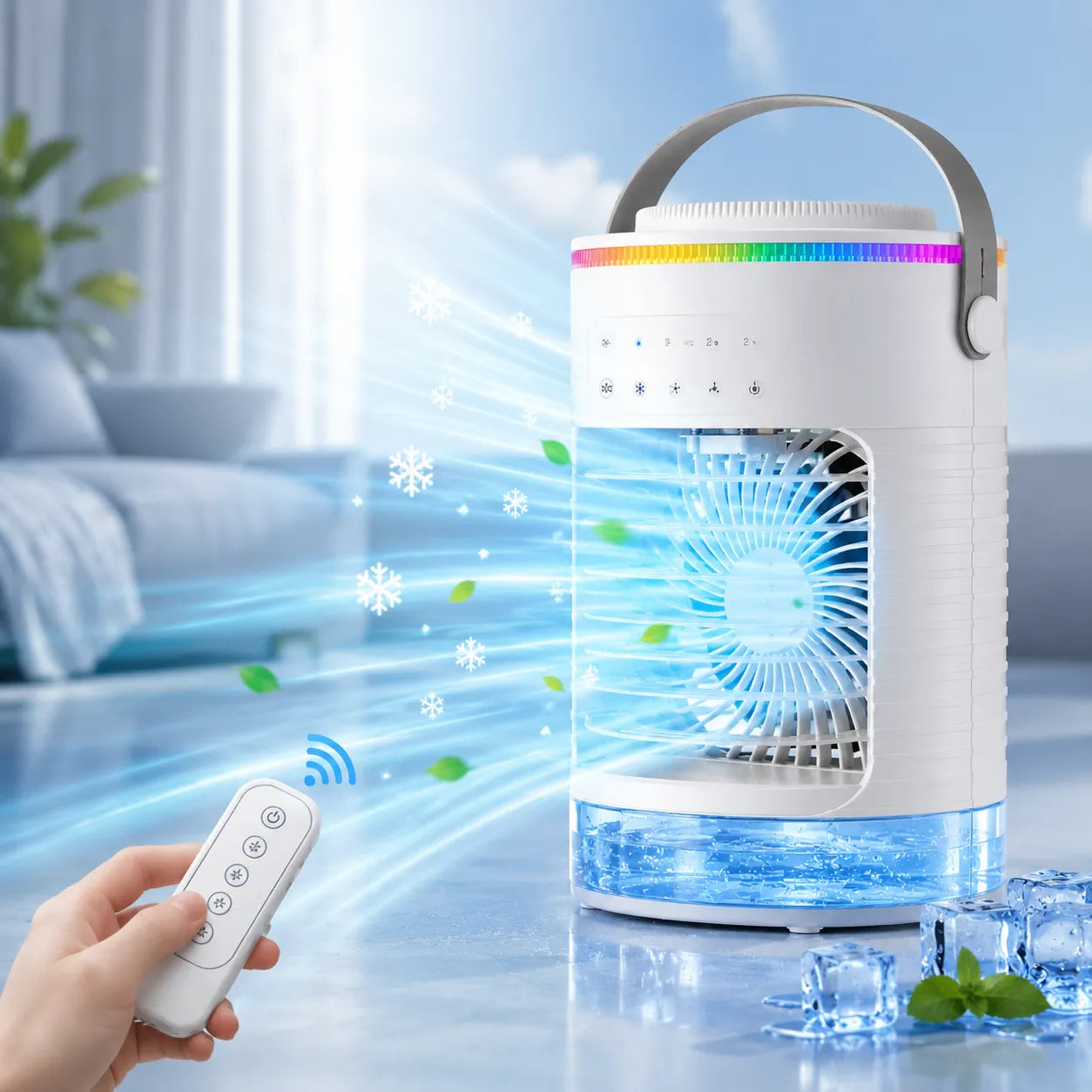 FrostAir | Ventilateur Brumisateur Refroidisseur d'Air Climatiseur Mobile USB