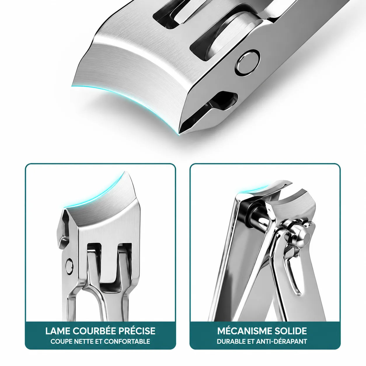 TitanClip | Coupe-Ongles Ergonomique Puissant pour Ongles Épais avec Ouverture Extra Large
