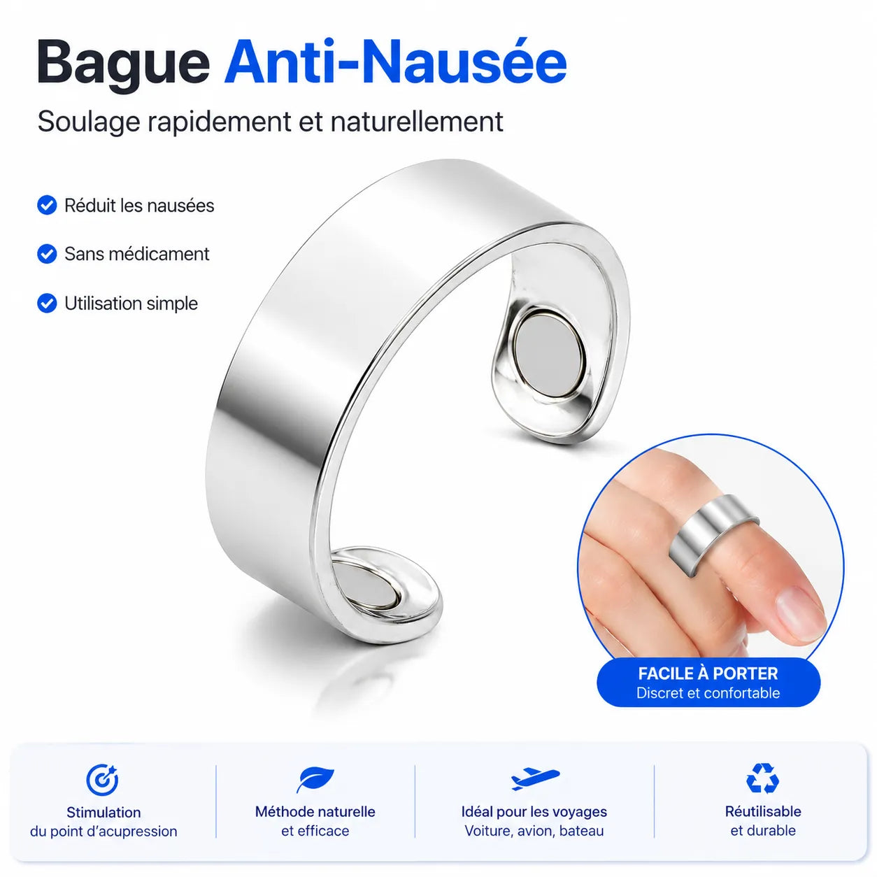 ZenAura | Bague Anti Stress Rotative pour l’Anxiété et la Relaxation