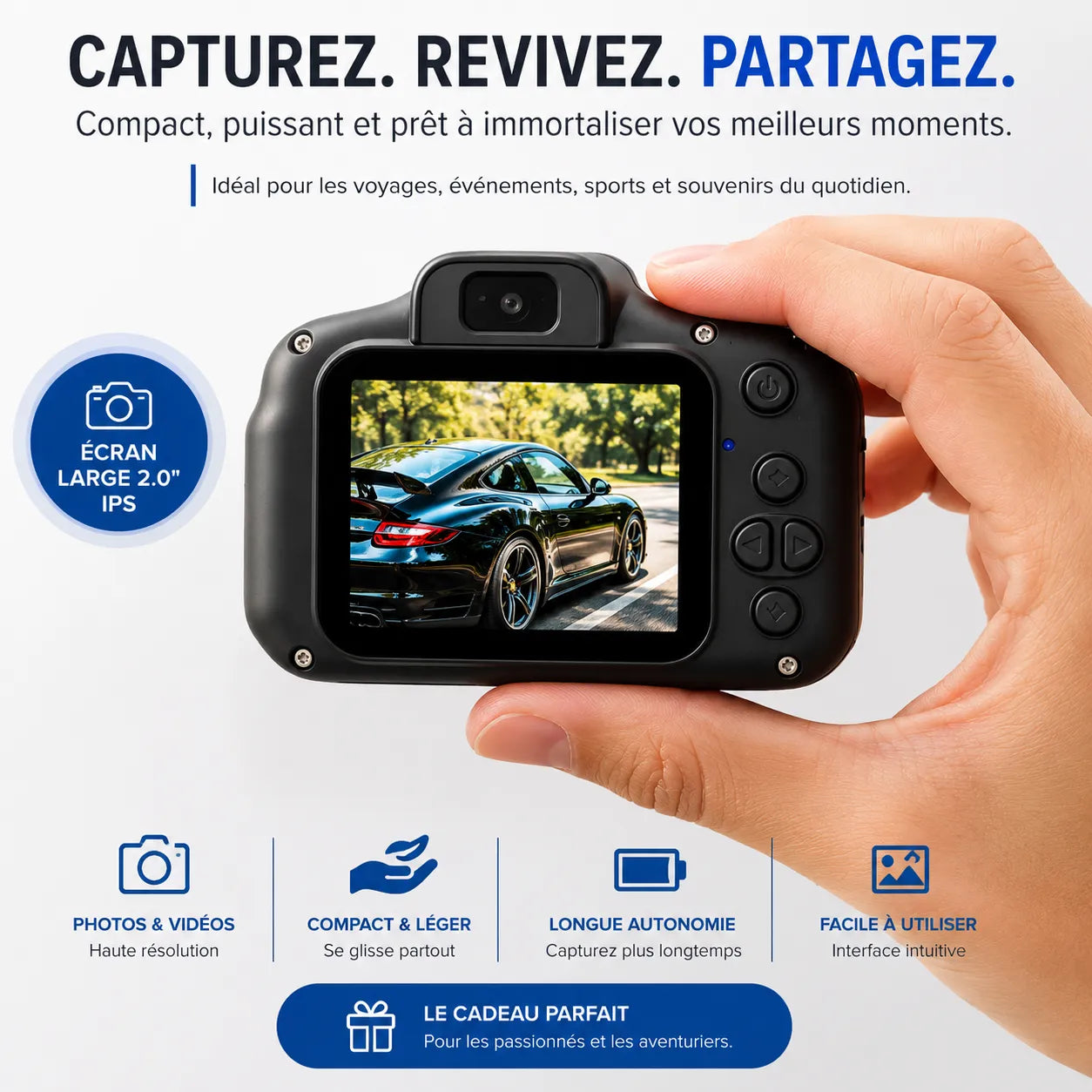 RetroSnap | Appareil Photo Numérique Rétro Compact HD avec Wi-Fi
