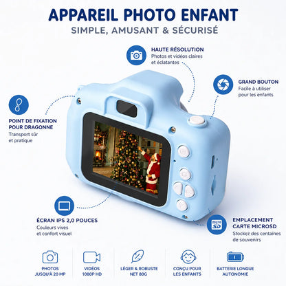 KidsCam Pro | Appareil Photo Enfant HD Rechargeable et Créatif