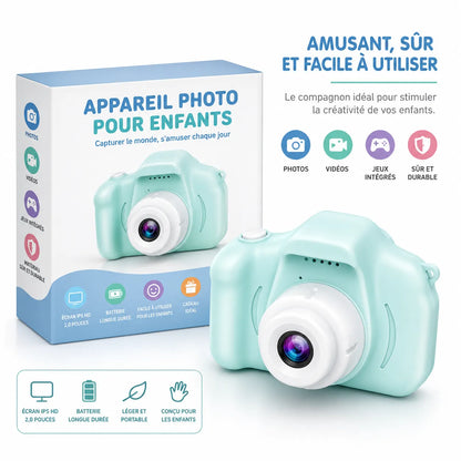 KidsCam Pro | Appareil Photo Enfant HD Rechargeable et Créatif