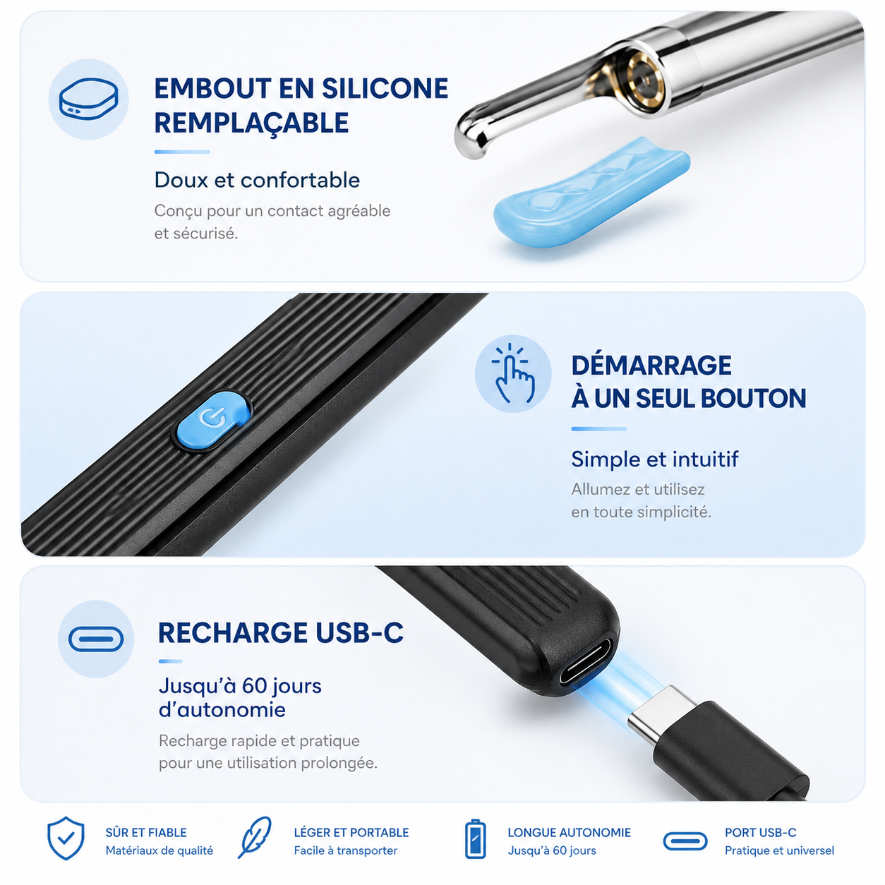 Otoscan | Nettoyeur d’Oreille Intelligent avec Caméra HD WiFi