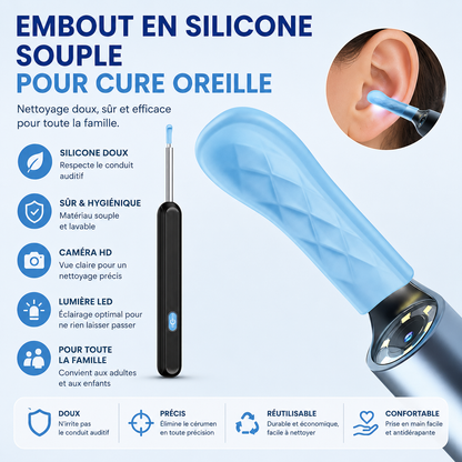 Otoscan | Nettoyeur d’Oreille Intelligent avec Caméra HD WiFi