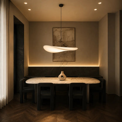 LumiNara | Suspension Japandi en Soie Naturelle pour Ambiance Chaleureuse