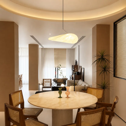 LumiNara | Suspension Japandi en Soie Naturelle pour Ambiance Chaleureuse