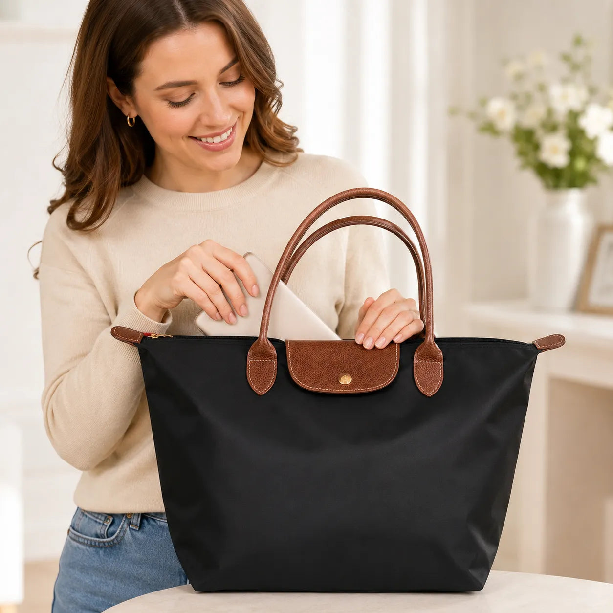 Sac Bandoulière Oxford LuxeCarry | Sac femme grande capacité élégant et polyvalent