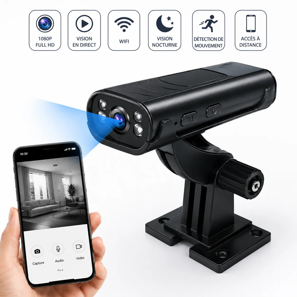 CamSafe – Caméra de Surveillance Sans Fil 1080p Vision Nocturne
