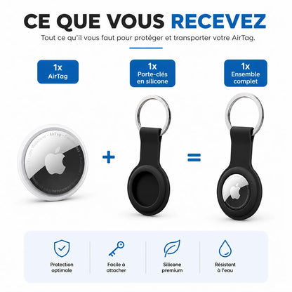 AirGuard | Porte-Clé AirTag en Silicone avec Coque Anti-Rayures
