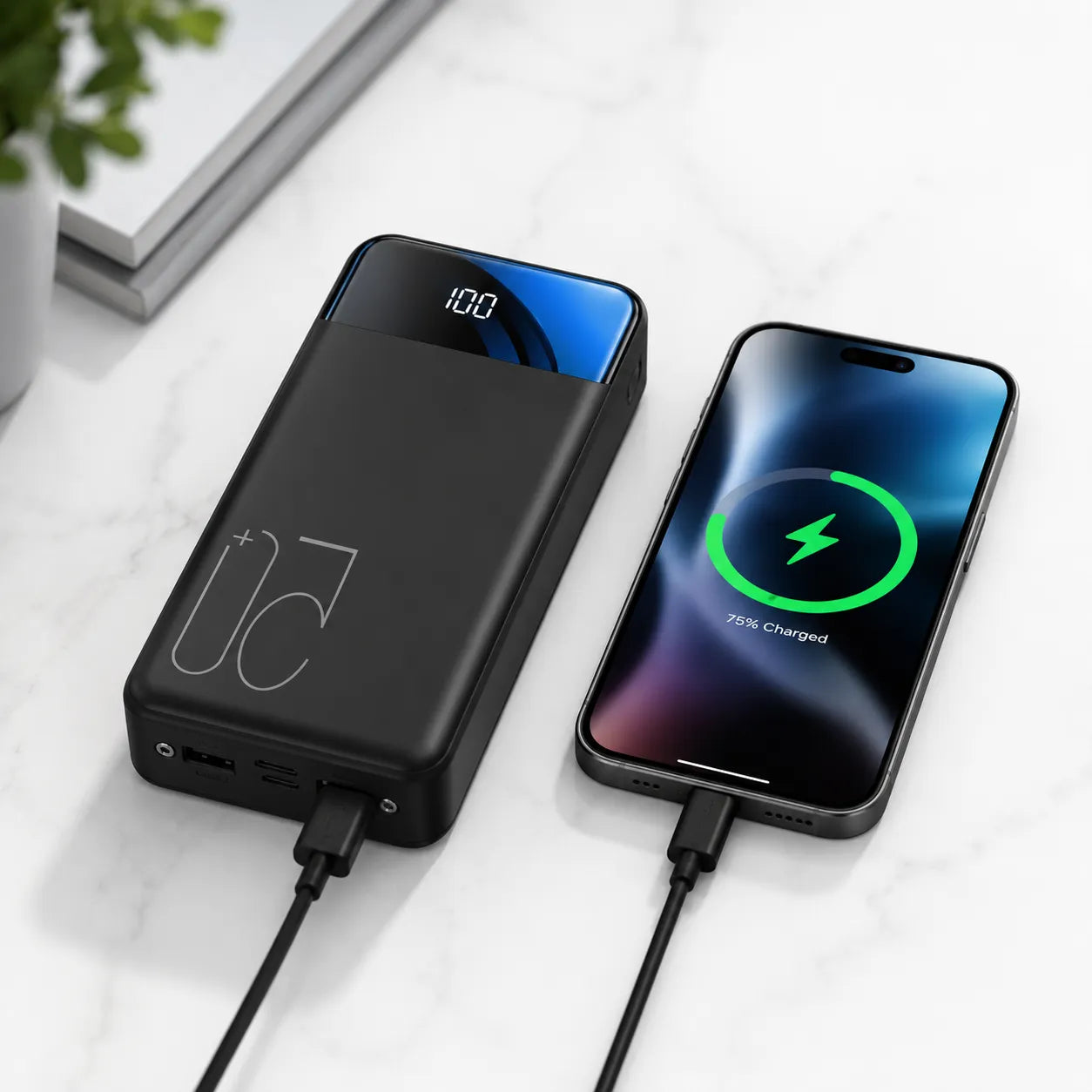 TitanCharge™ | Power Bank Haute Capacité 100 000 mAh avec Charge Rapide