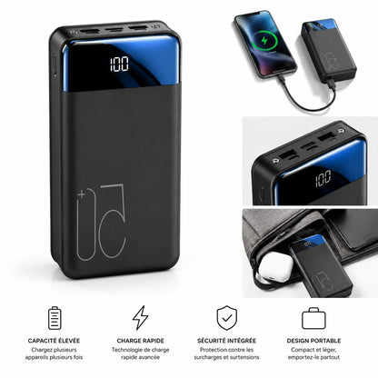 TitanCharge™ | Power Bank Haute Capacité 100 000 mAh avec Charge Rapide