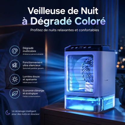 AirMist | Mini Climatiseur Mobile Sans Évacuation Silencieux avec Humidificateur