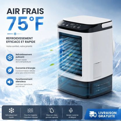 AirMist | Mini Climatiseur Mobile Sans Évacuation Silencieux avec Humidificateur