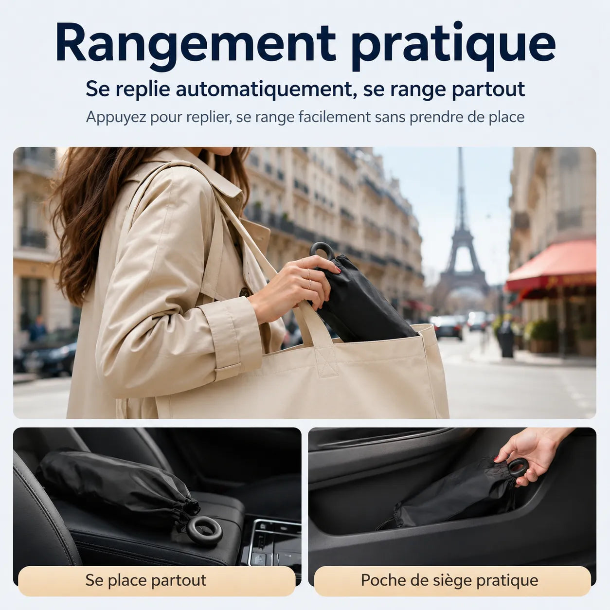 Pare-Soleil Voiture ThermoShield | Pare soleil voiture pliable anti-UV universel