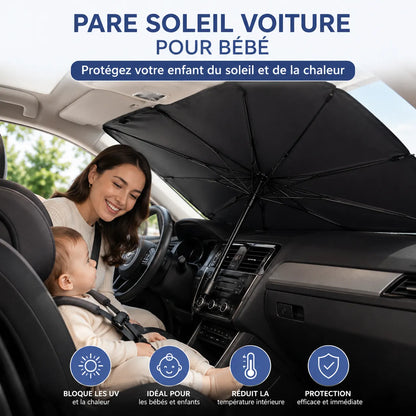 Pare-Soleil Voiture ThermoShield | Pare soleil voiture pliable anti-UV universel