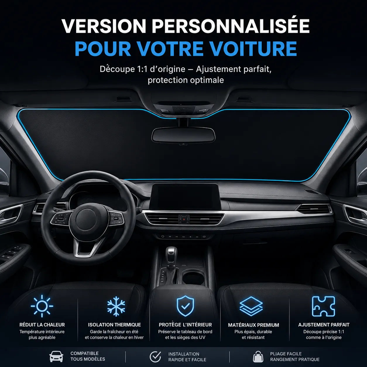 Pare-Soleil Voiture ThermoShield | Pare soleil voiture