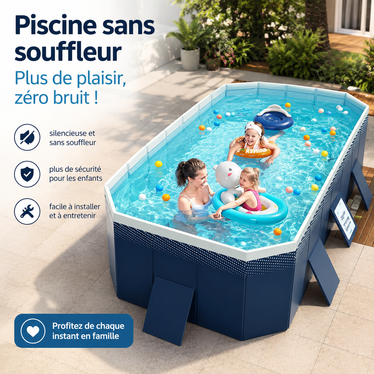 Piscine Gonflable AquaLuxe | Piscine gonflable adulte familiale pliable