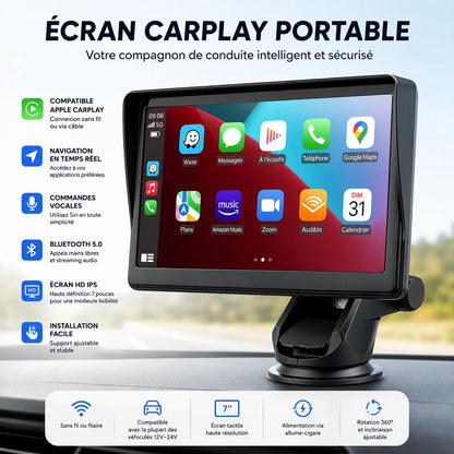 DriveLink | Écran CarPlay Voiture 7 Pouces Sans Fil Auto Universel