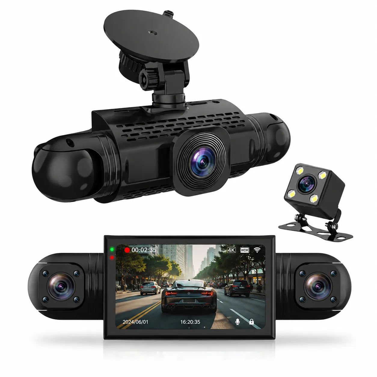 DashGard Pro CX360 | Dashcam Voiture 360° Full HD avec Vision Nocturne