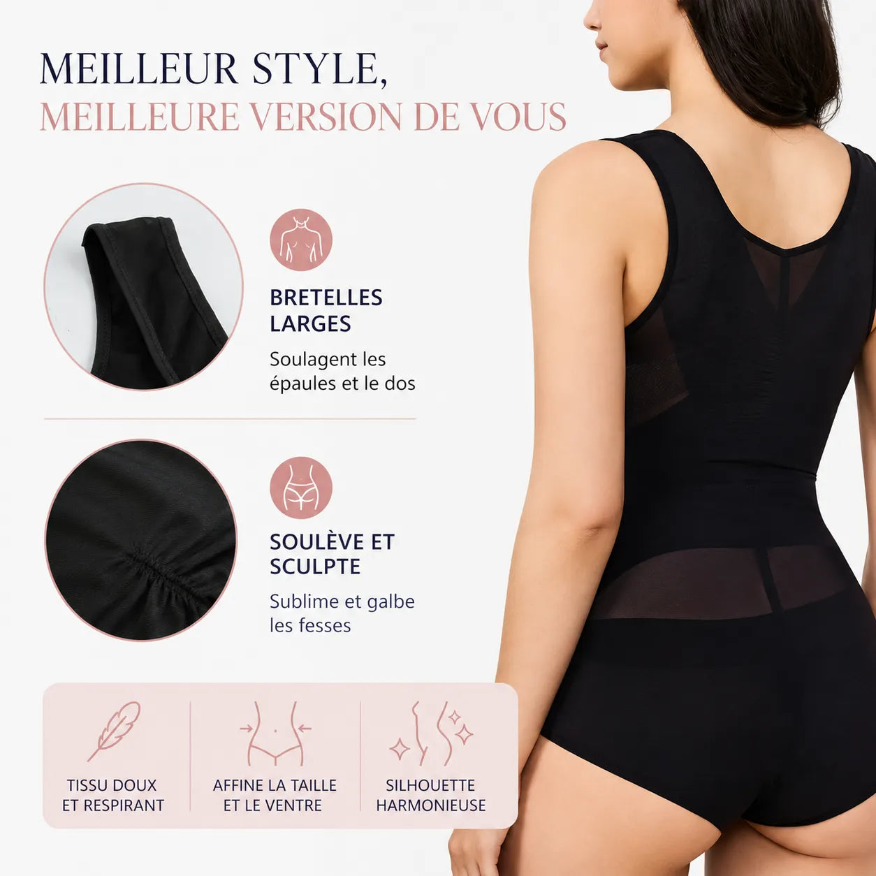 CurvaSilk | Body Gainant Sans Coutures Sculptant Taille et Ventre