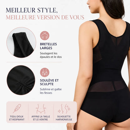 CurvaSilk | Body Gainant Sans Coutures Sculptant Taille et Ventre