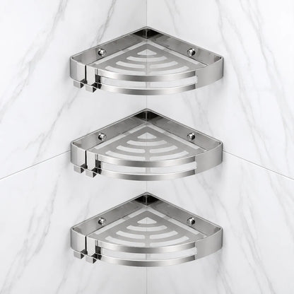 AureliaSet | Ensemble Accessoires Salle de Bain 3 Pièces en Métal Or/Argent