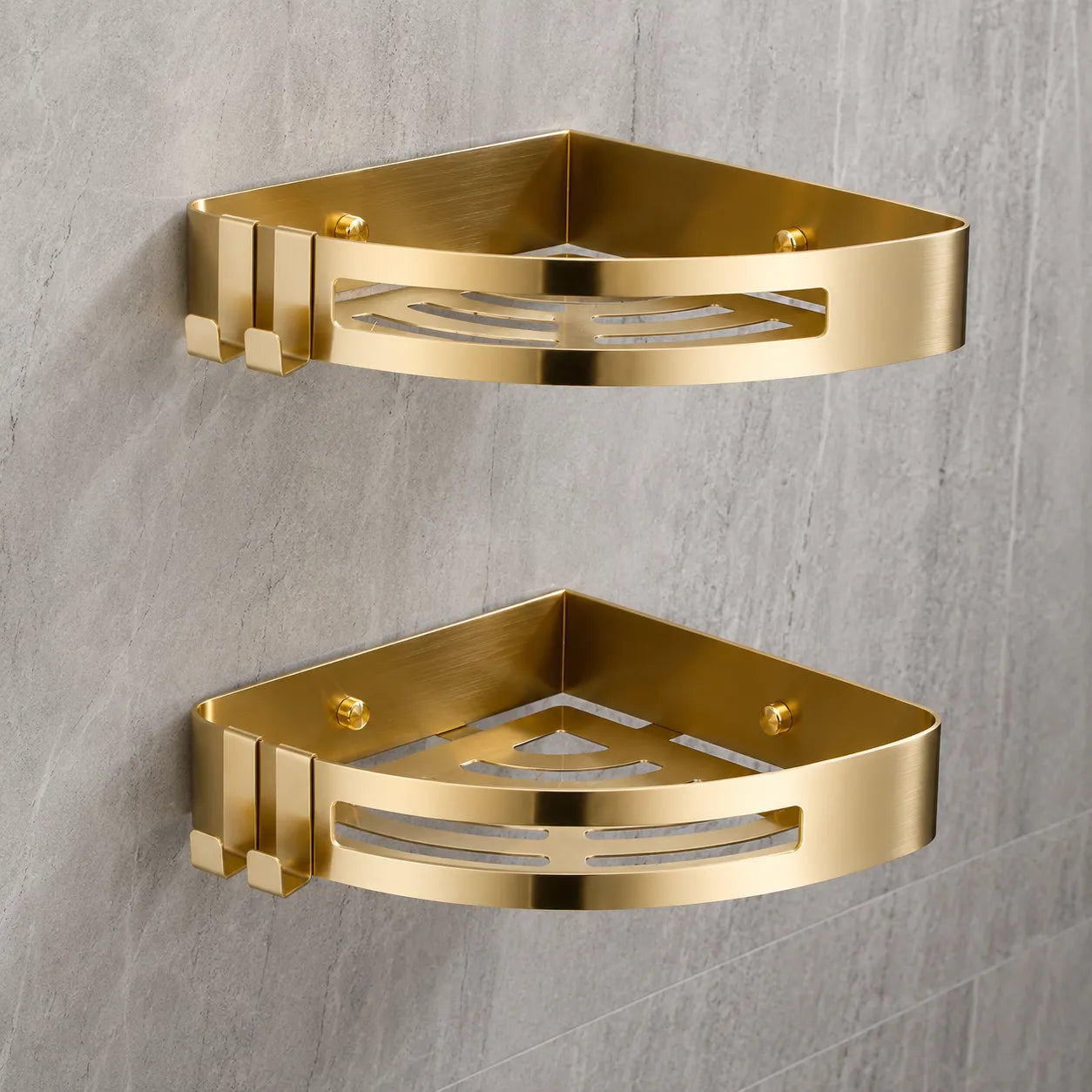 AureliaSet | Ensemble Accessoires Salle de Bain 3 Pièces en Métal Or/Argent