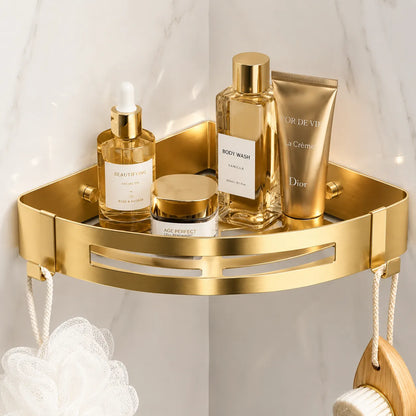 AureliaSet | Ensemble Accessoires Salle de Bain 3 Pièces en Métal Or/Argent