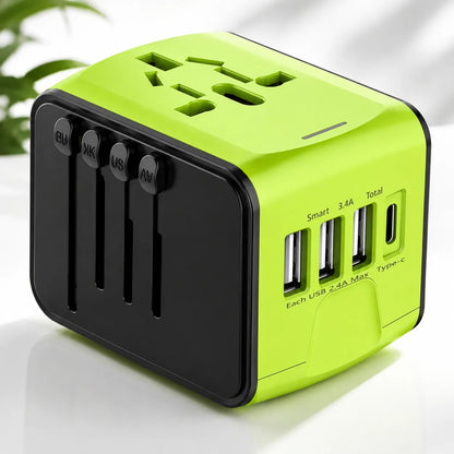 TravelCharge Pro | Adaptateur de Voyage Universel avec 4 Ports USB et USB-C